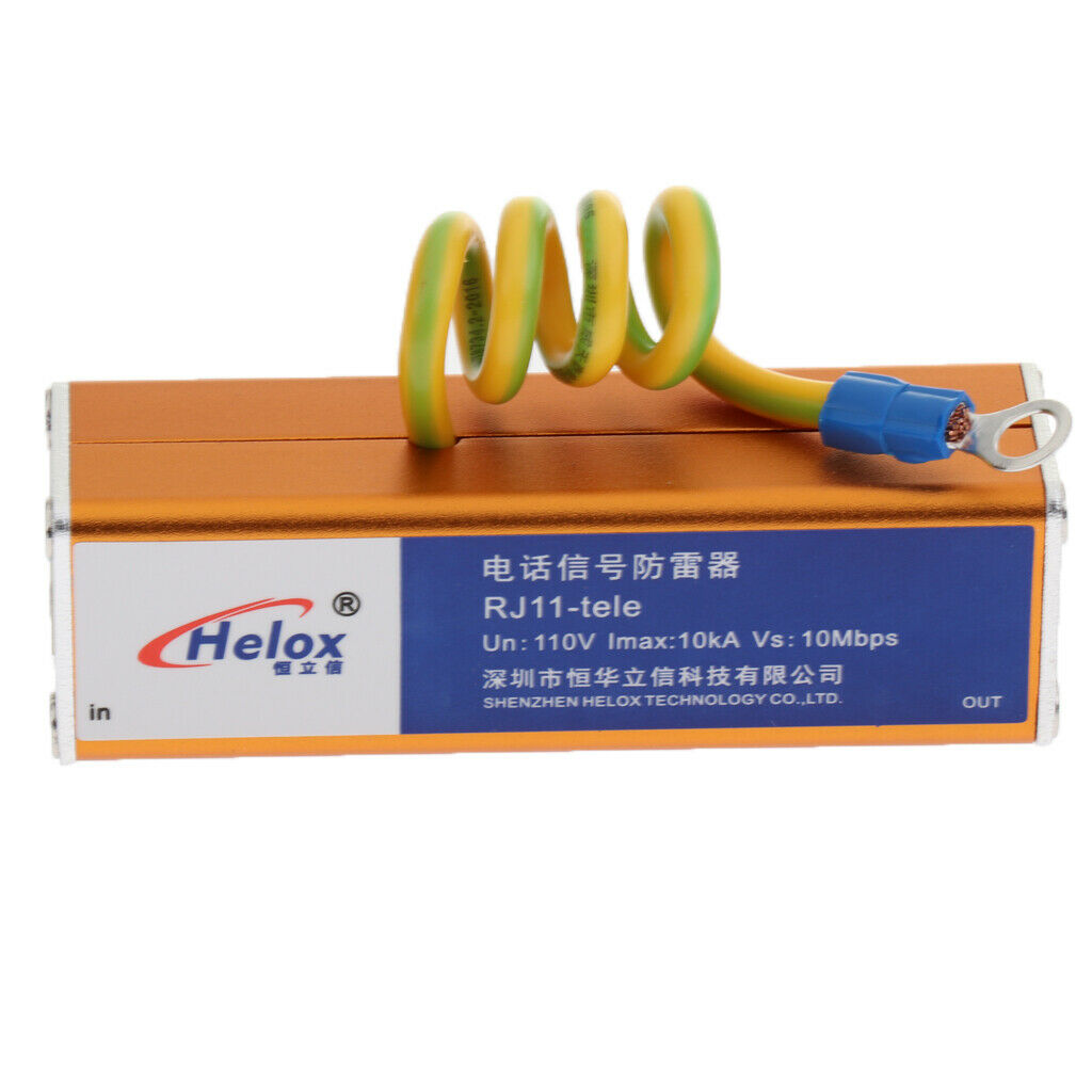 RJ11 Surge Protector Thunder Lightning Arrester Device for Home Fax Machines