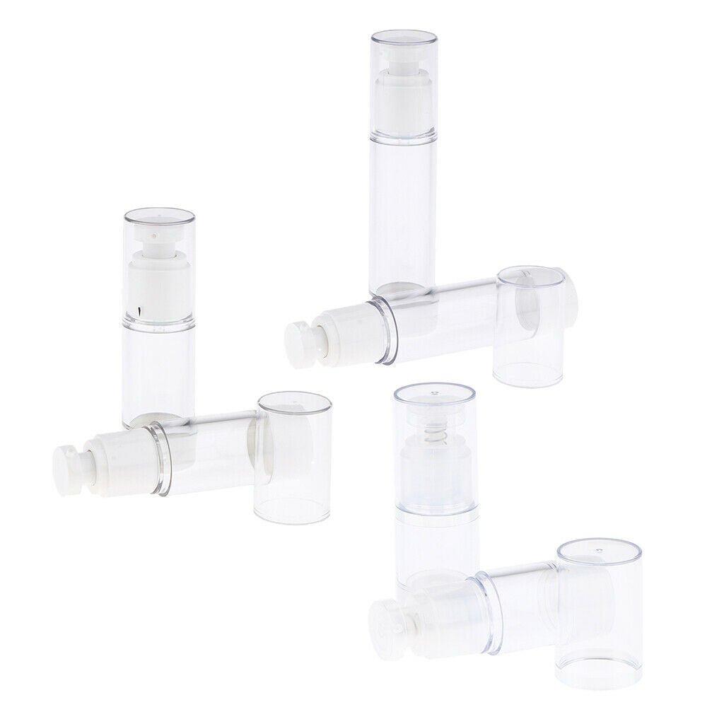 2X Empty Refillable Essence Vacuum Bottles Cosmetic Sample Containers 30ml