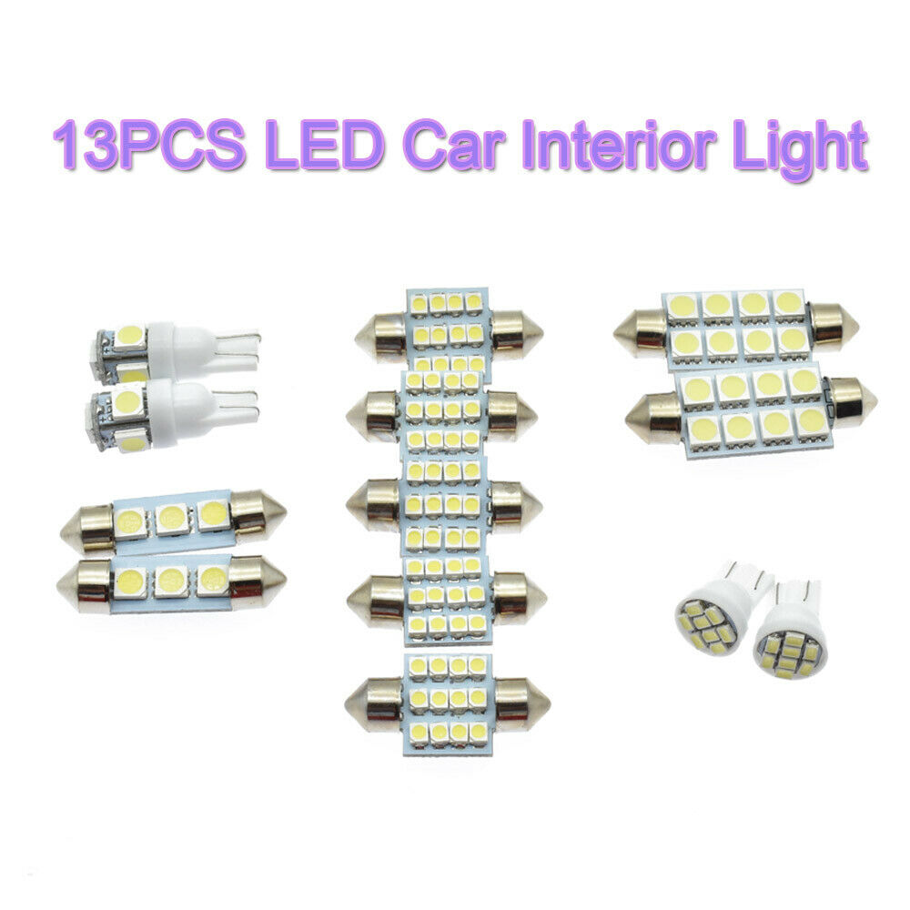 13pcs White LED Lights Interior Package Kit for Ford F-150 F-150 2004-2014 #