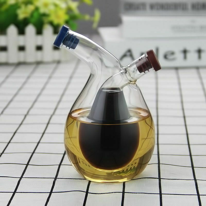 Kitchen Two-in-One Oil Dispenser Design Vinegar Cruet Olive can Quality Oil PoF3