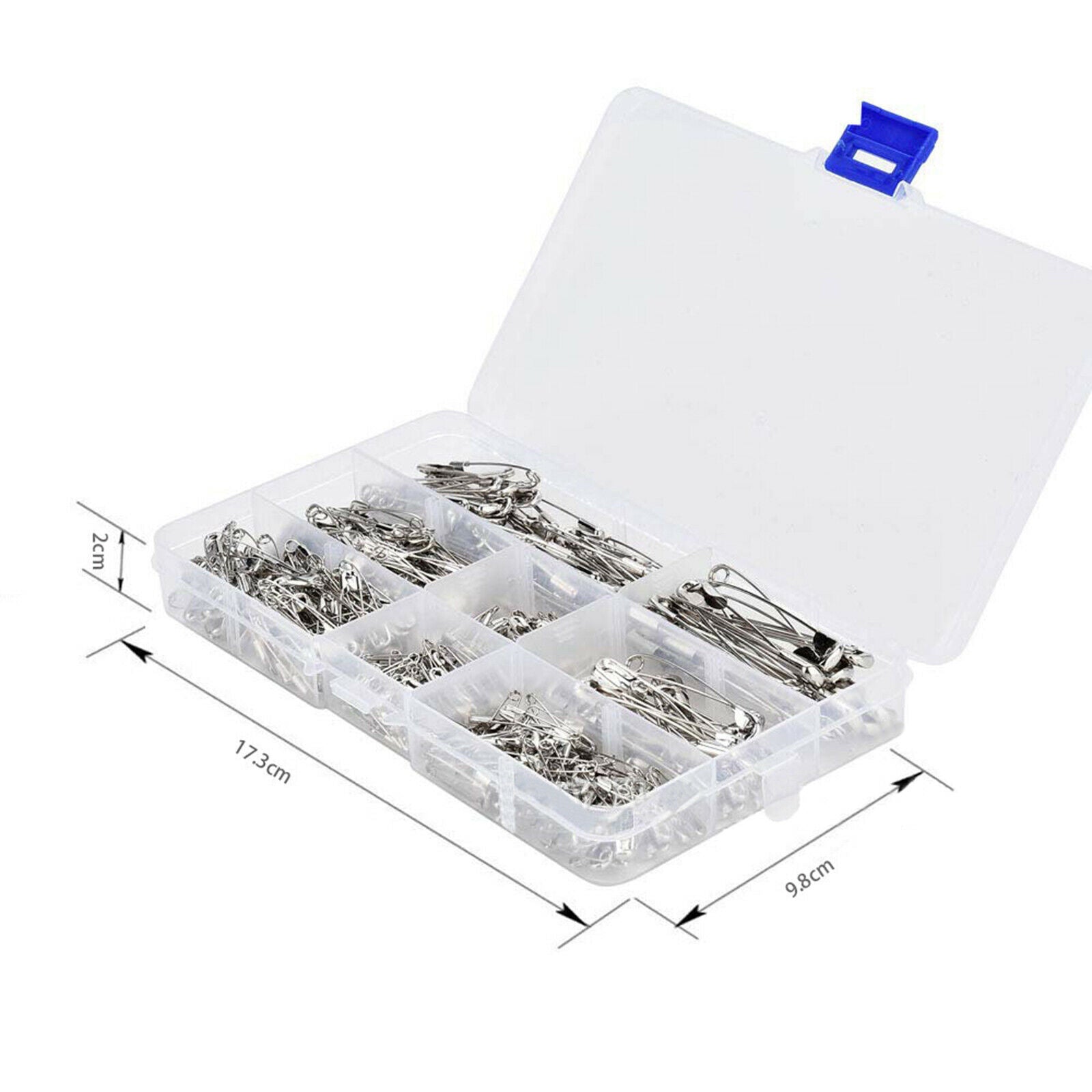 460Pcs Stainless Steel Safety Pins Steel Duty Heavy Large Size 19-54mm Set