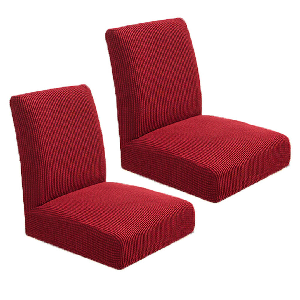 2 Pcs/Set Soft Stretchable Dining Chair Covers, Spandex Banquet Chair Seat