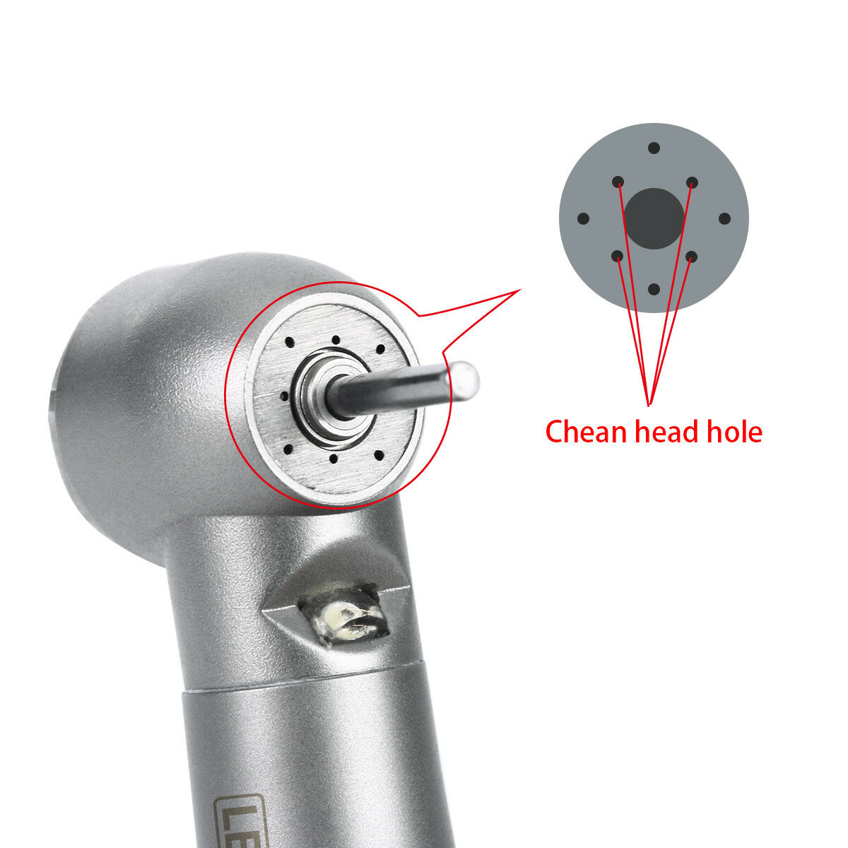 Dental High Speed Fiber Optic LED E-generator Handpiece Quick Coupler 4 Holes
