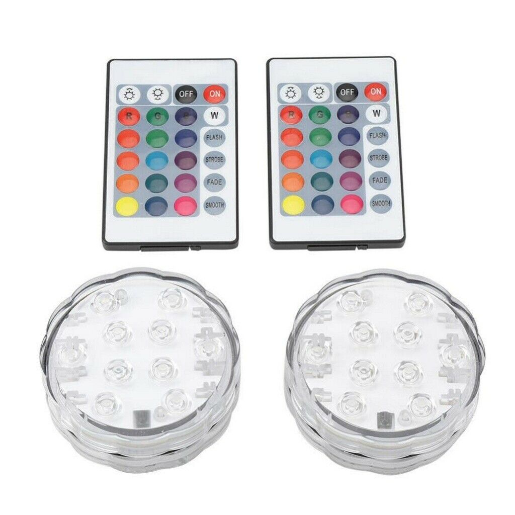 Submersible LED Lights RGB Swimming Pool Fountain Lamp Decor Remote Control