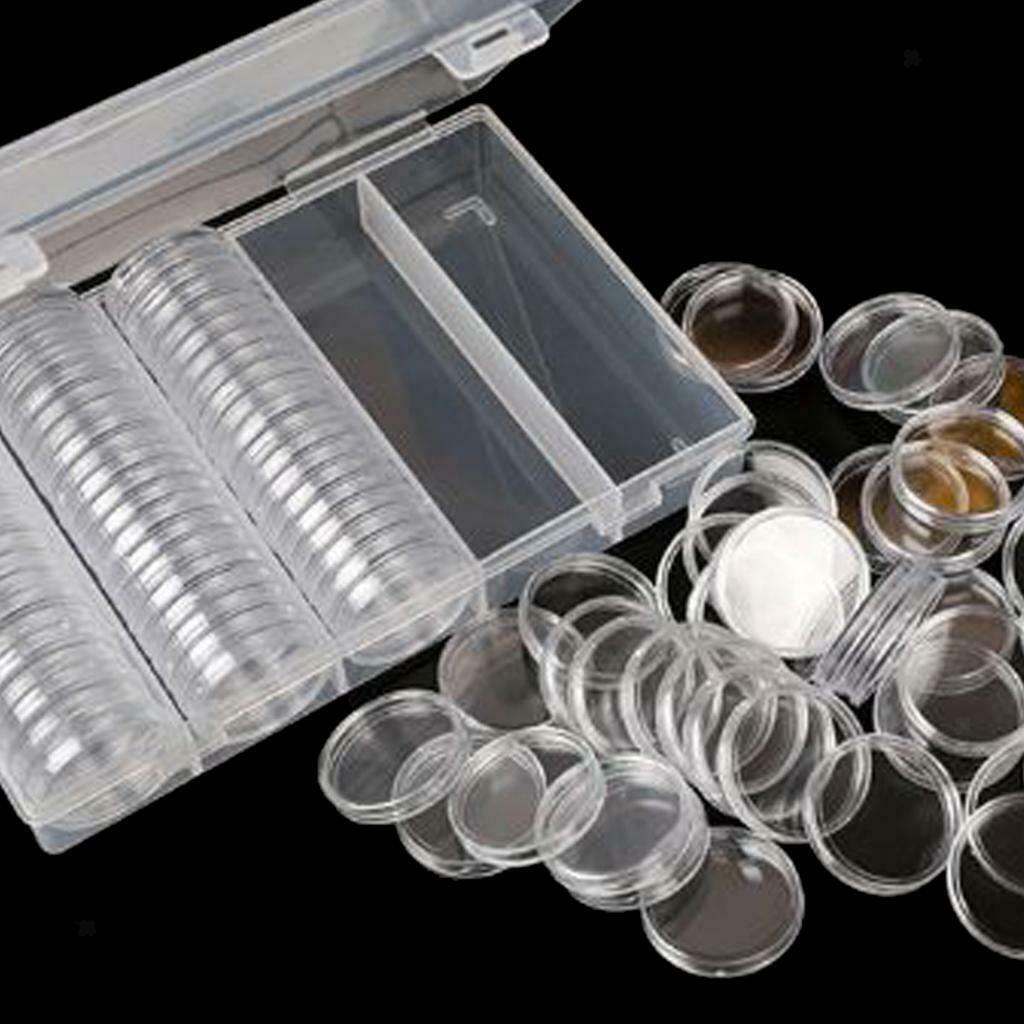 Clear Collector's Case of Coins Display Storage Box