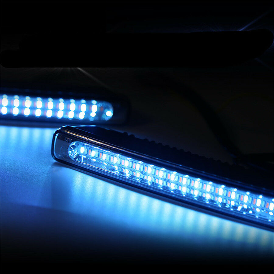 Tricolor 12V Car High Power DRL Daytime Runing Fog Light Turn Signal Indicator