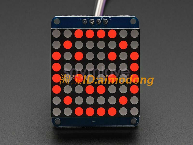 New 1.2' 8X8 Red Dot Matrix LED Display IIC for Arduino