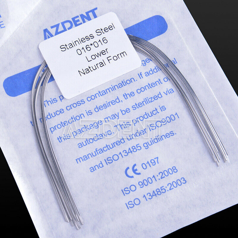 50X Dental Orthodontic Stainless Natural Rectangular Arch Wires 016*016 Lower