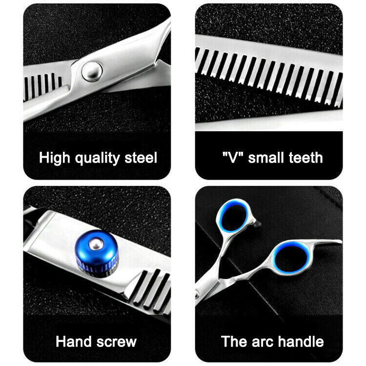 15PCS 6.7" Professional Hair  Scissors Thinning Barber Shears Set Kit