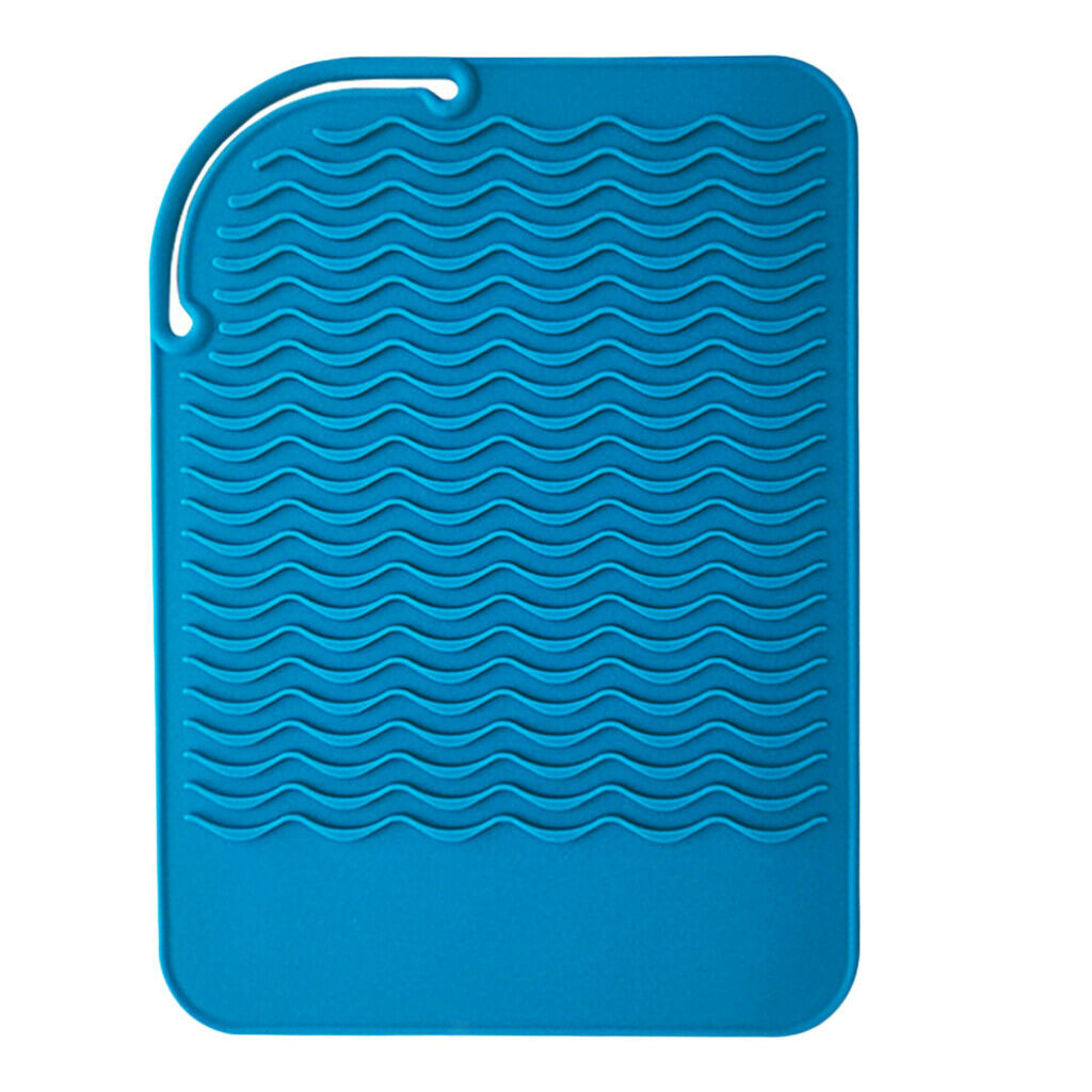 2x Salon Hair Straightener Heat-resistant Safety Silicone Mat Storage Pad