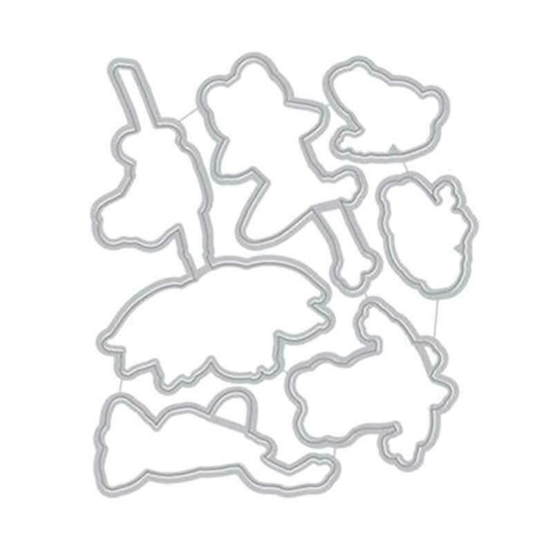 Frog Seal Stamp with Cutting Dies Stencil DIY Scrapbooking Embossing Photo Album