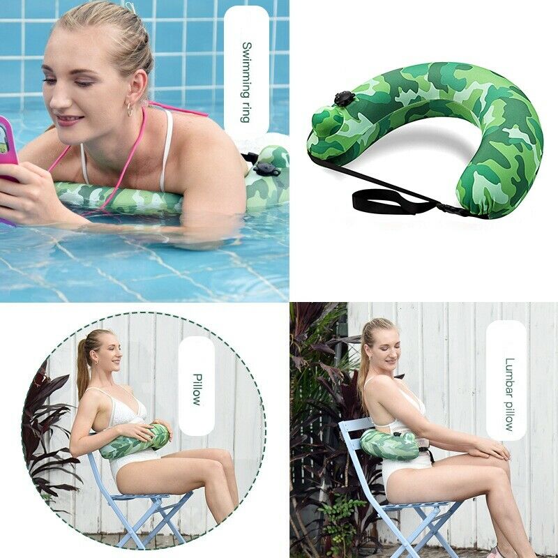 4X(Swim Belt Inflatable Swim  Portable Swim Trainer Pool Float Travel Neck K4N4)