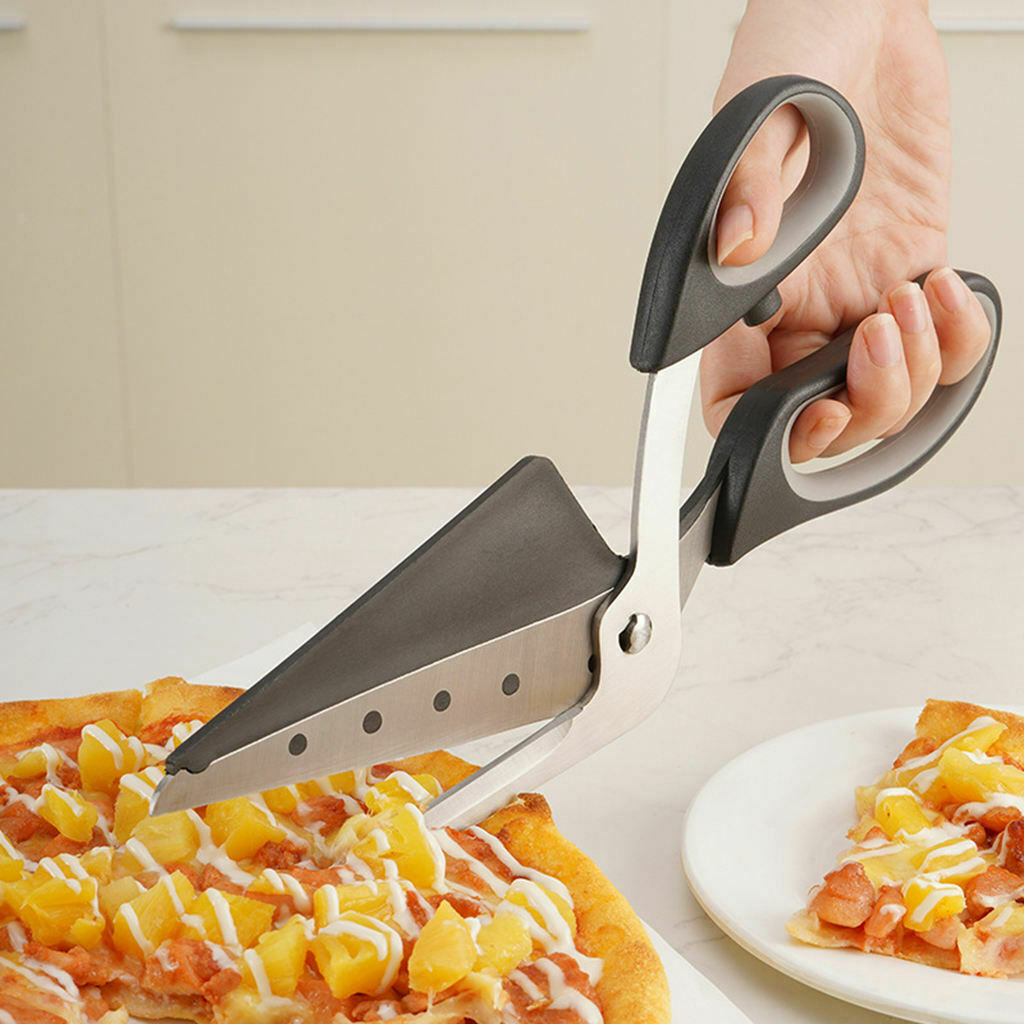 2 in 1 Pizza Shovel Scissors Baking Tool Durable Stainless Steel Waterproof