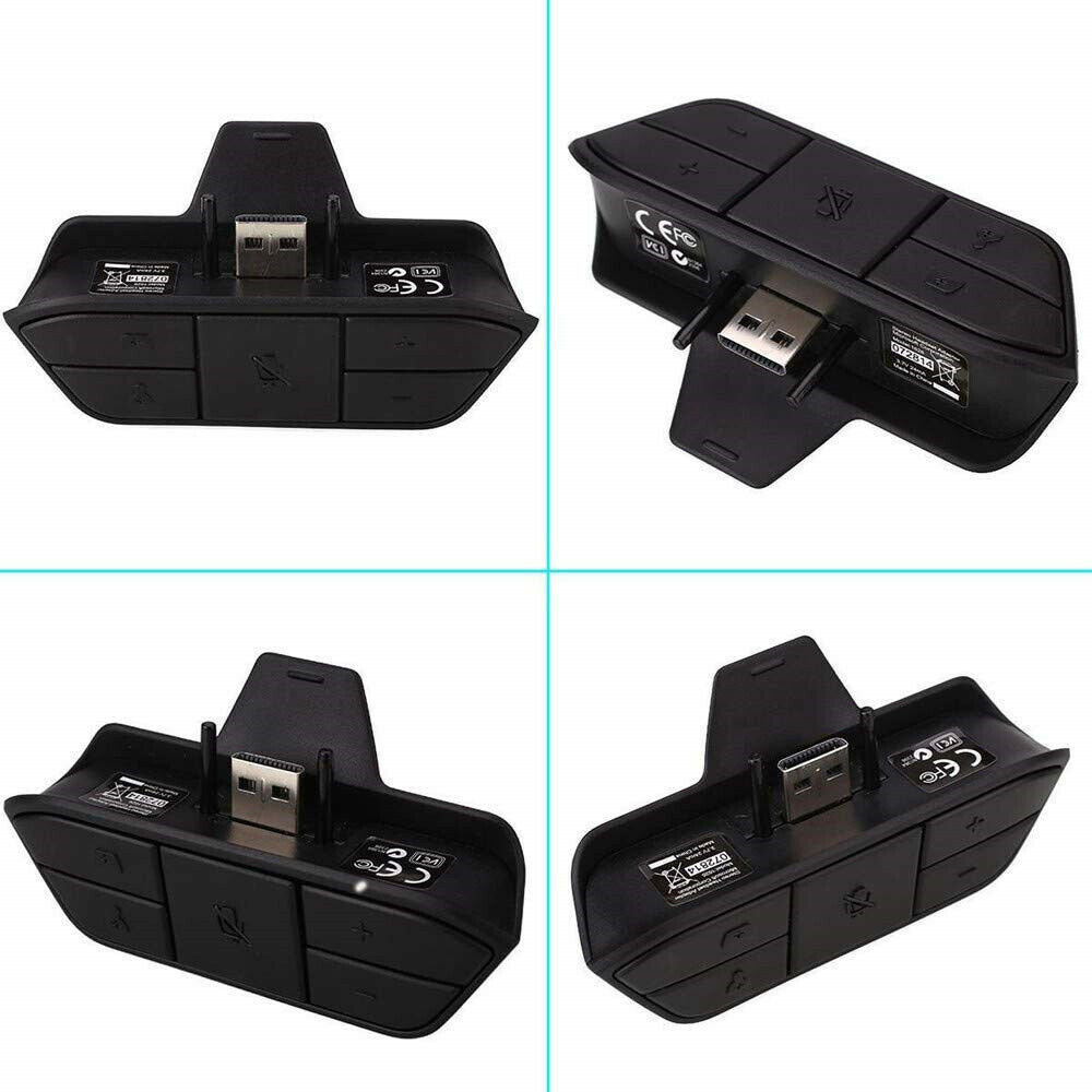 Headset Adapter Mic Headphone Converter for Microsoft Xbox One Controller Black