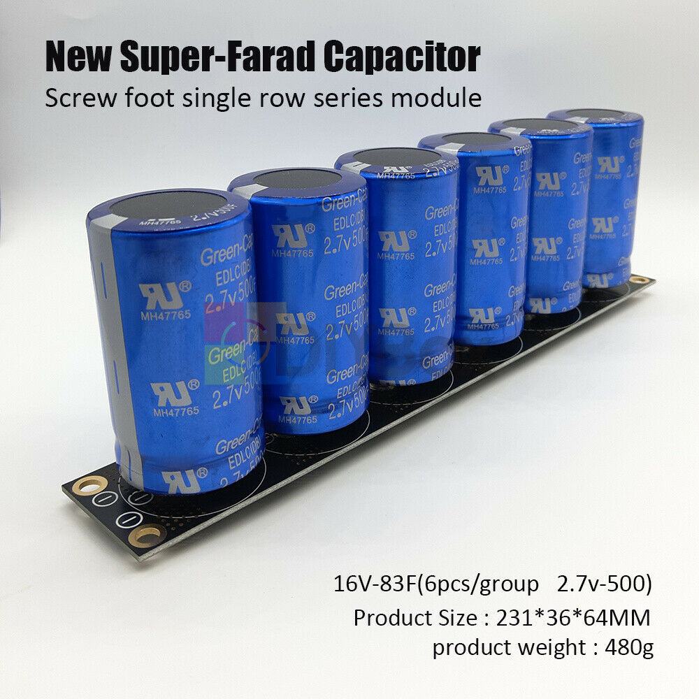 16V-83F Farad Capacitor Super Capacitor 2.7V-500F Screw Foot Single Row Module