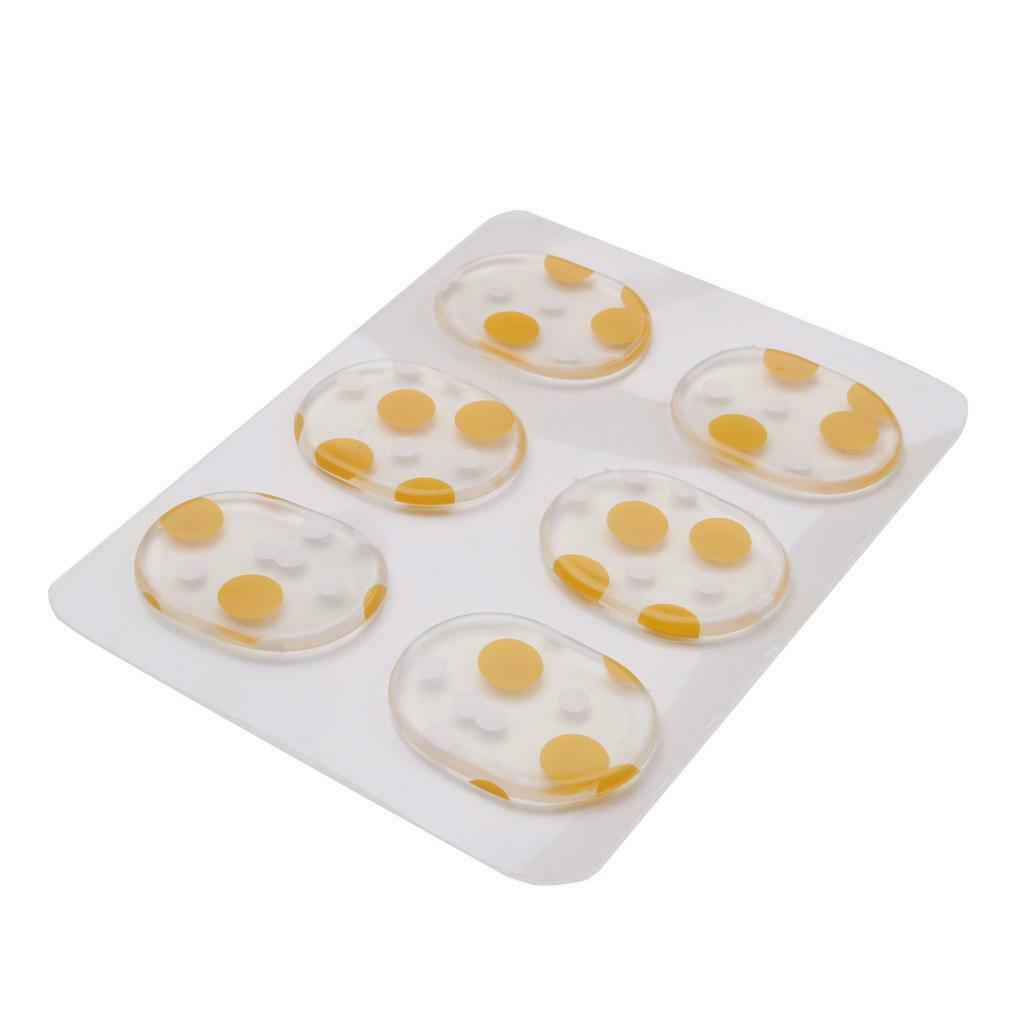 6Pcs Drum Dampening Control Gel Pads Drum Dampener Tone Control Yellow