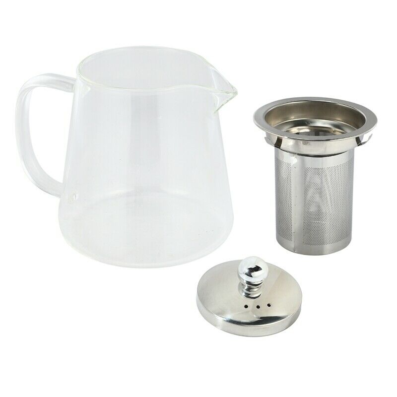 5Sizes Good Clear Borosilicate Glass Teapot With 304 Stainless Steel Infuser SJ4