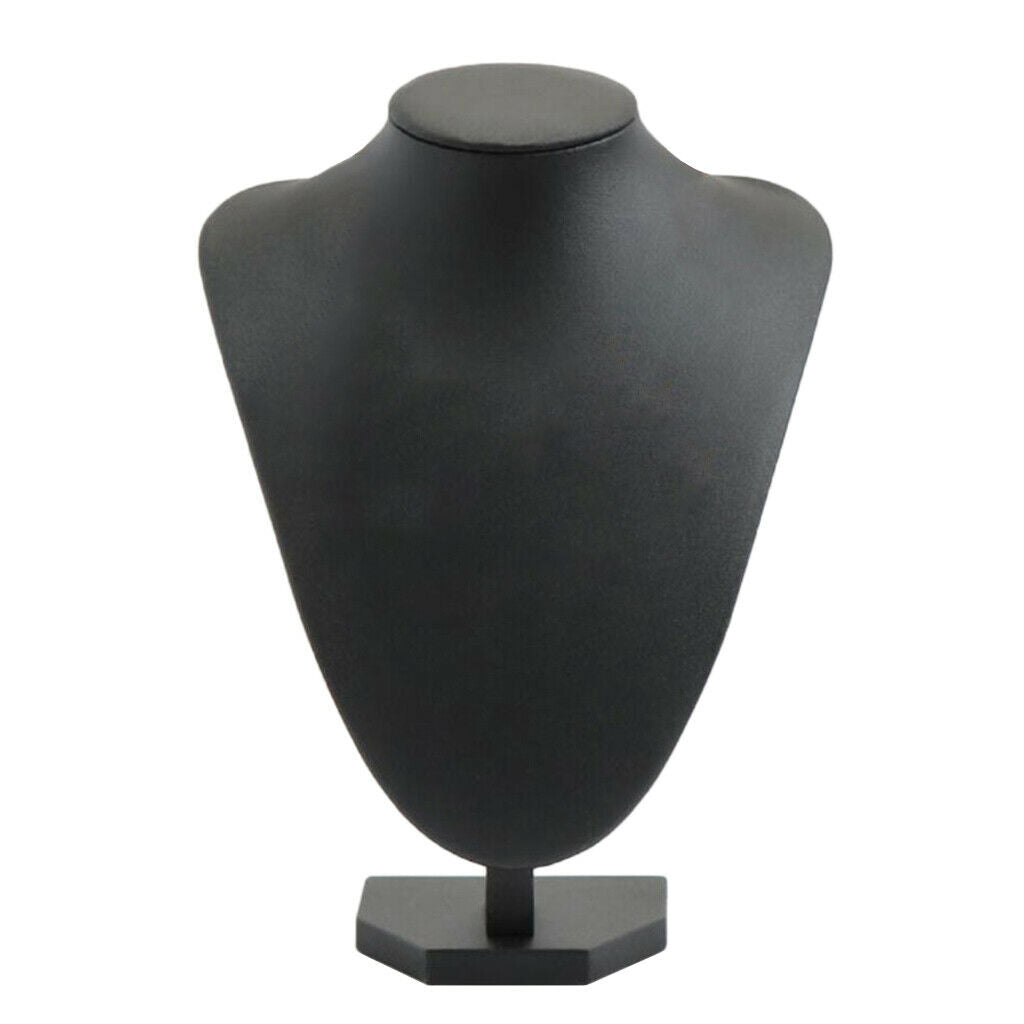 Women's Girl Black Necklace Display Rack Jewelry Display Manikin 21x16cm