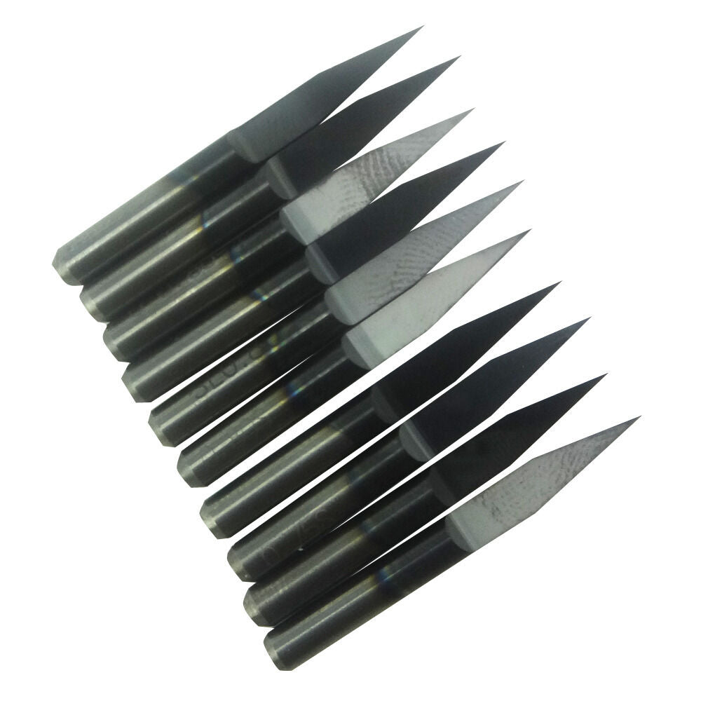10 pc TIN TiAIN Coated Carbide PCB Engraving CNC Bit Router Tool 20 Degree 0.2mm