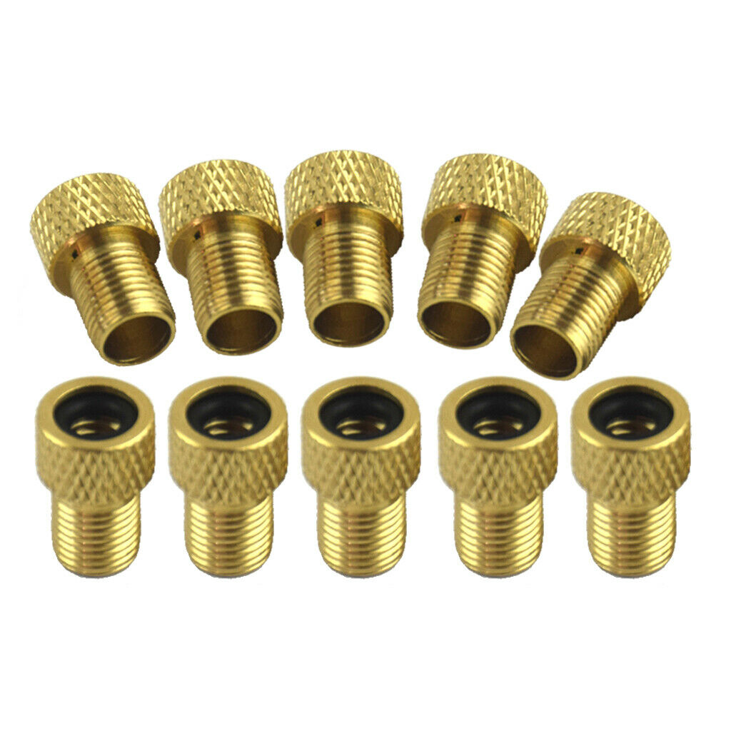 10 Pieces Presta To Schrader Adapter Reticular Grain Bicycle Valve Converter