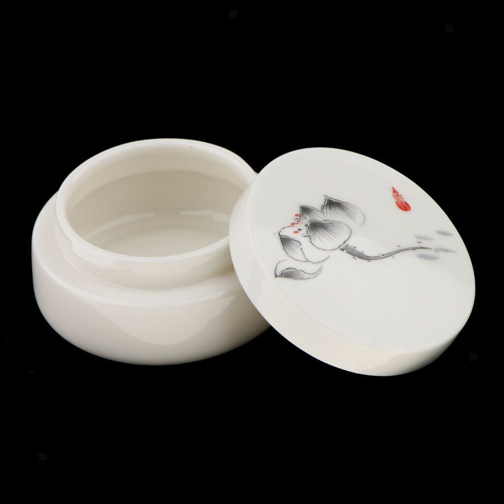 Empty Ceramic Loose Powder Makeup Case Jewelry Tea Tin Pot Containers 50g