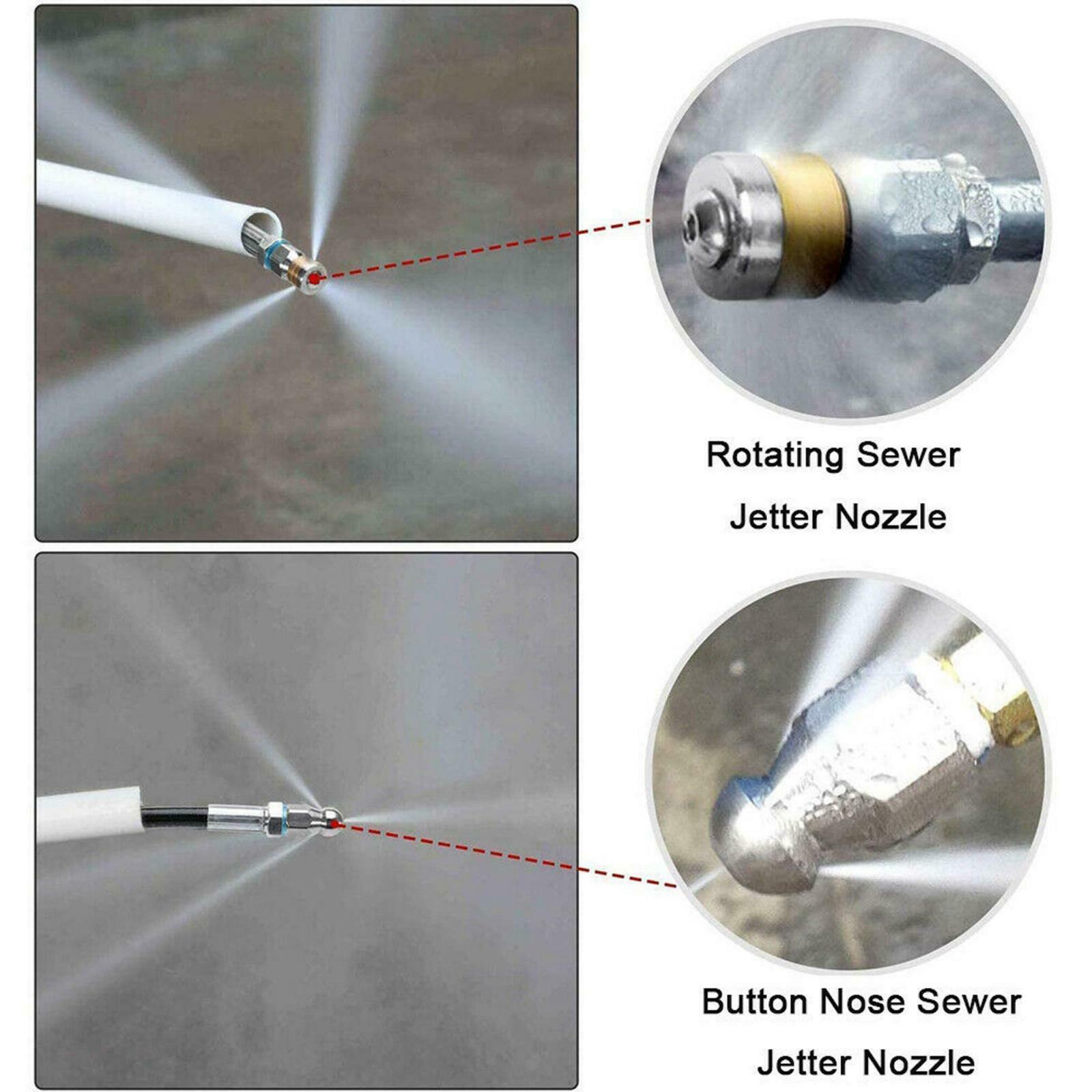 Sewer Jetter Kit for Pressure Washer 49FT Cleaner Hose 5800PSI NPT 1/4'' Hose