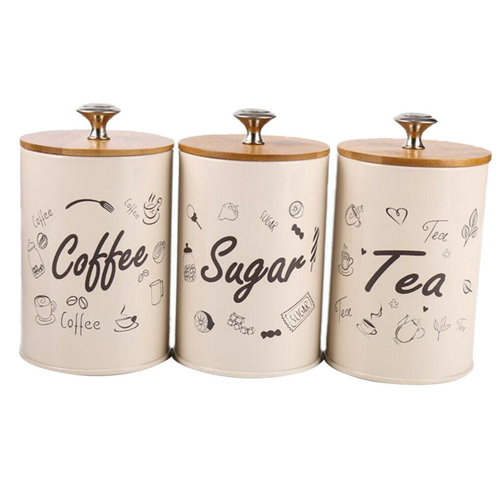 Pack 3 Pieces Sugar Bowls Muti-Functional Round Condiment Jar for Home- Spice