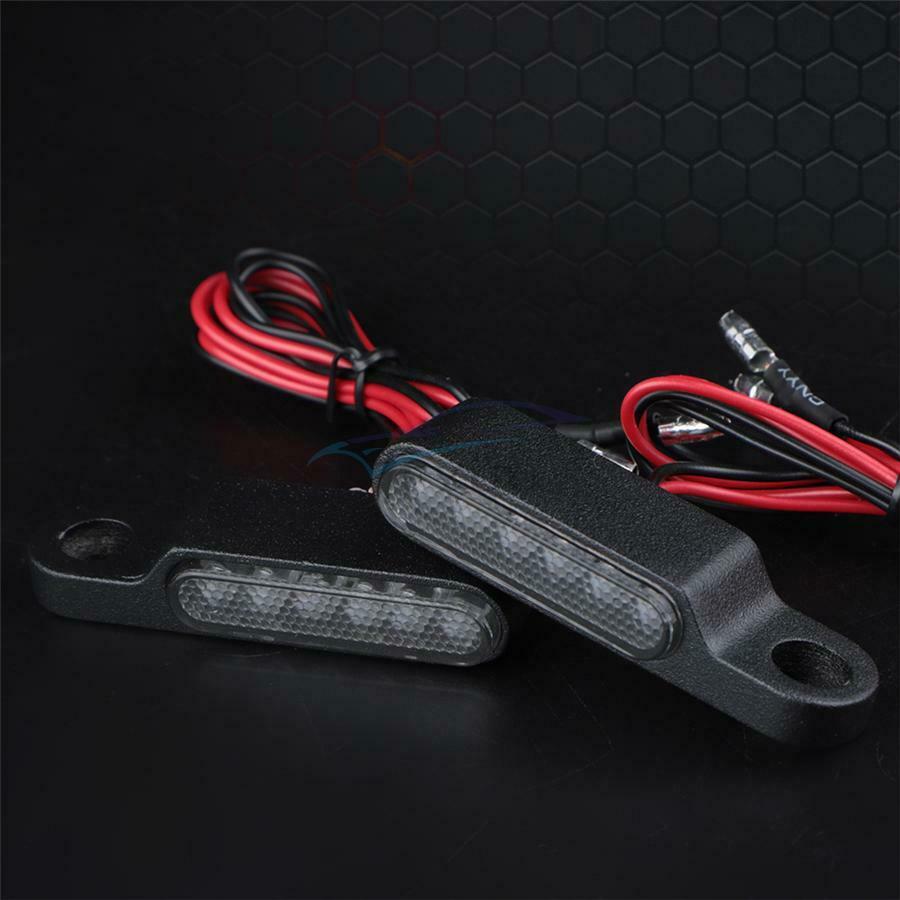 1 Pair of 8MM MINI Motorcycle Amber 6LED Turn Signal Indicator Light Universal