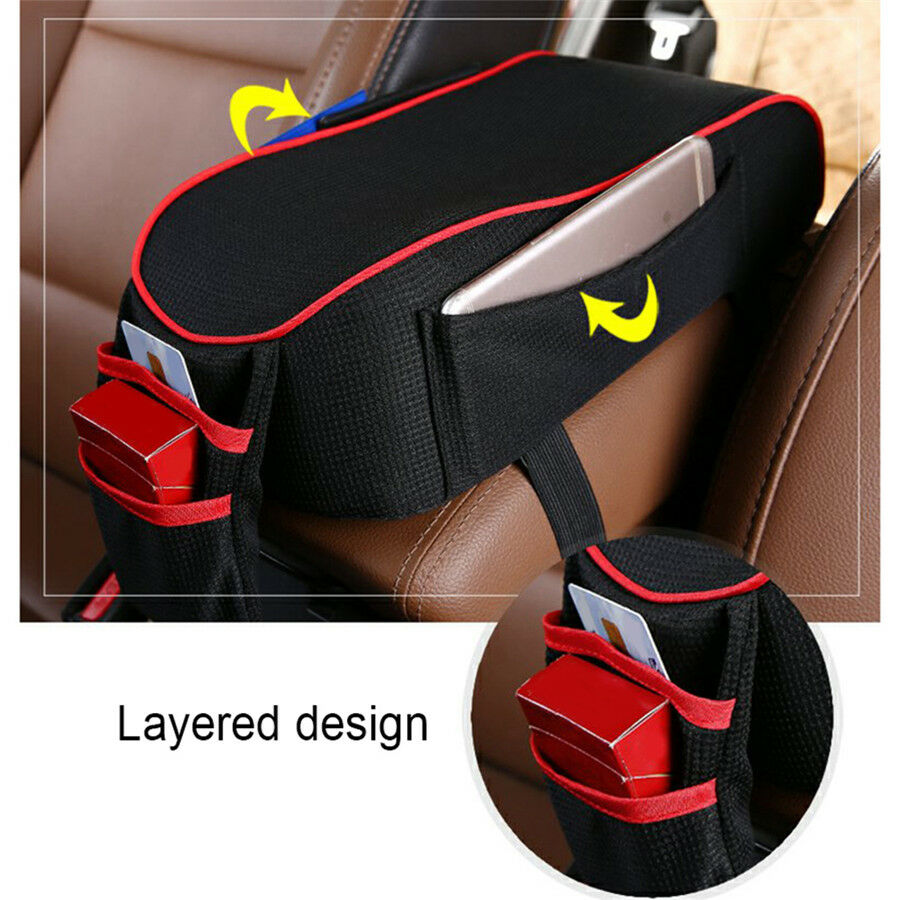 Car Armrest Cushion Pad Center Console Memory Foam Rest Pillow Armrest Support