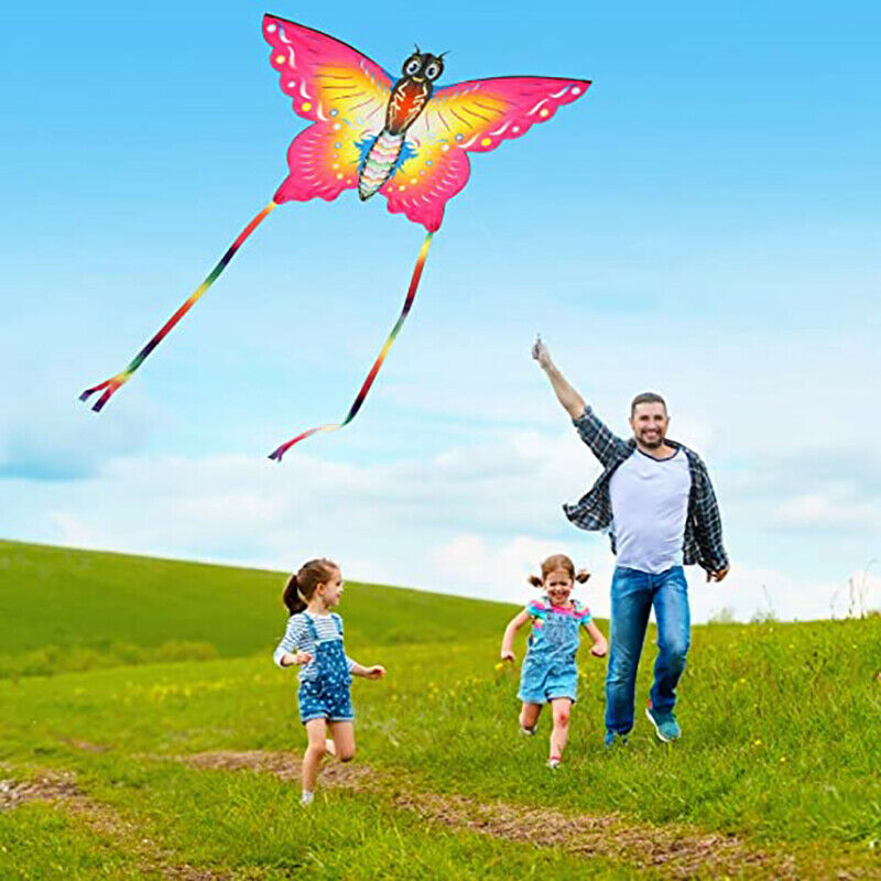 Beautiful Butterfly Kite For Outdoor Games & Activities Single Line Kite Ki_DD