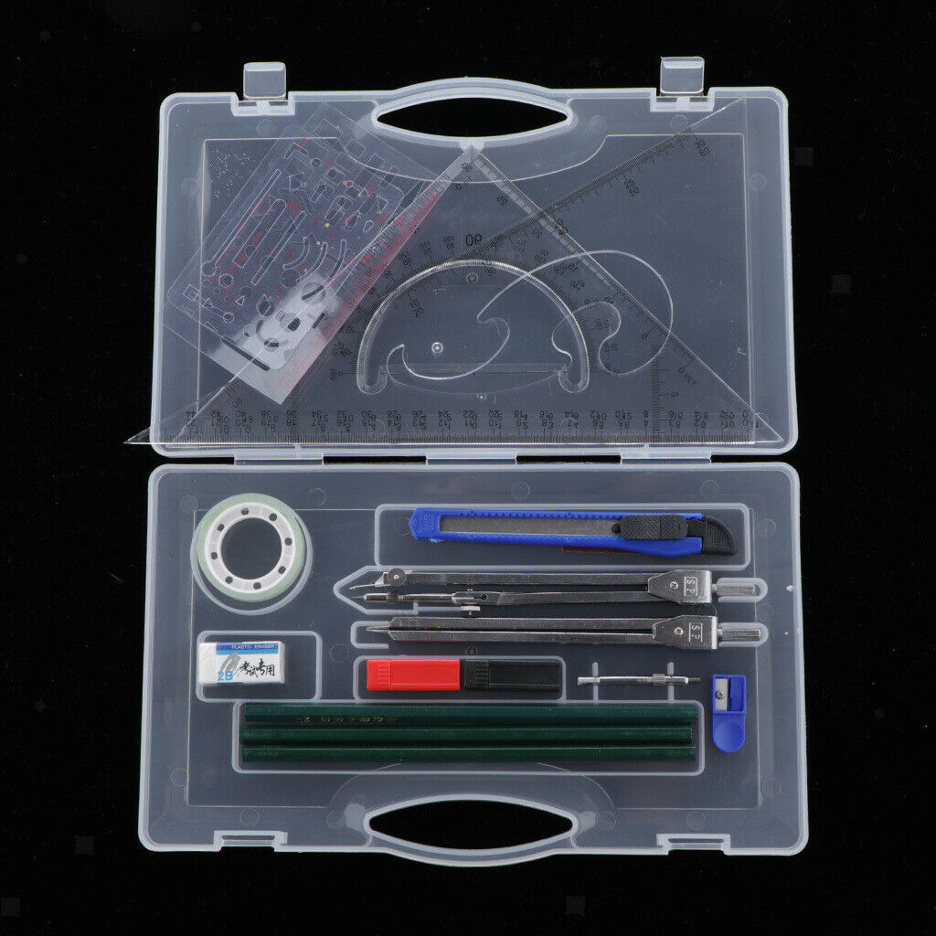 Box of Math Geometry Compass Kit Set Student Supplies Geometry Precision Tool