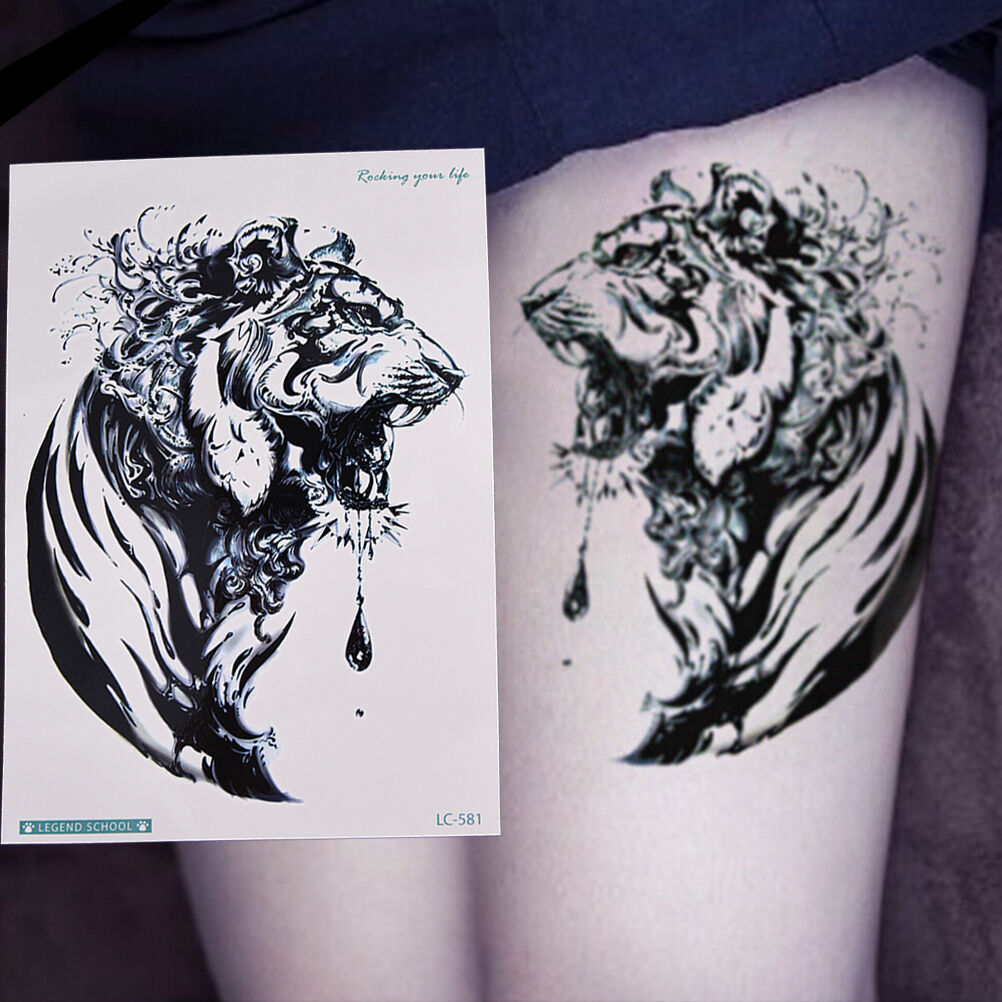 1Pc Makeup Tiger Tattoo Arm Body Art Waterproof Temporary Tattoo Stickers BDAU