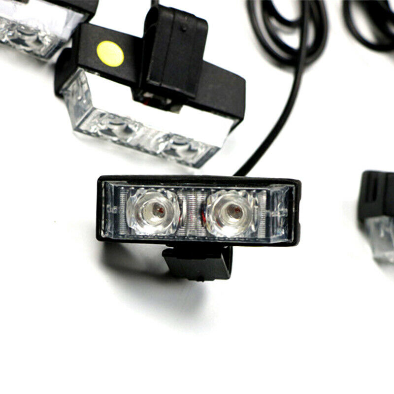 32LED Car SUV's Strobe Emergency Lights Bars Dash Flashing Grille Lamp 16 Bulbs