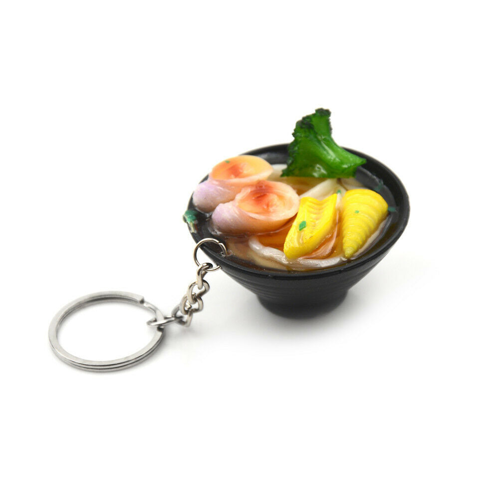 Ramen Lanyard  Design Simulation Food Keychain Noodles Vegetables Kids Toys BDAU