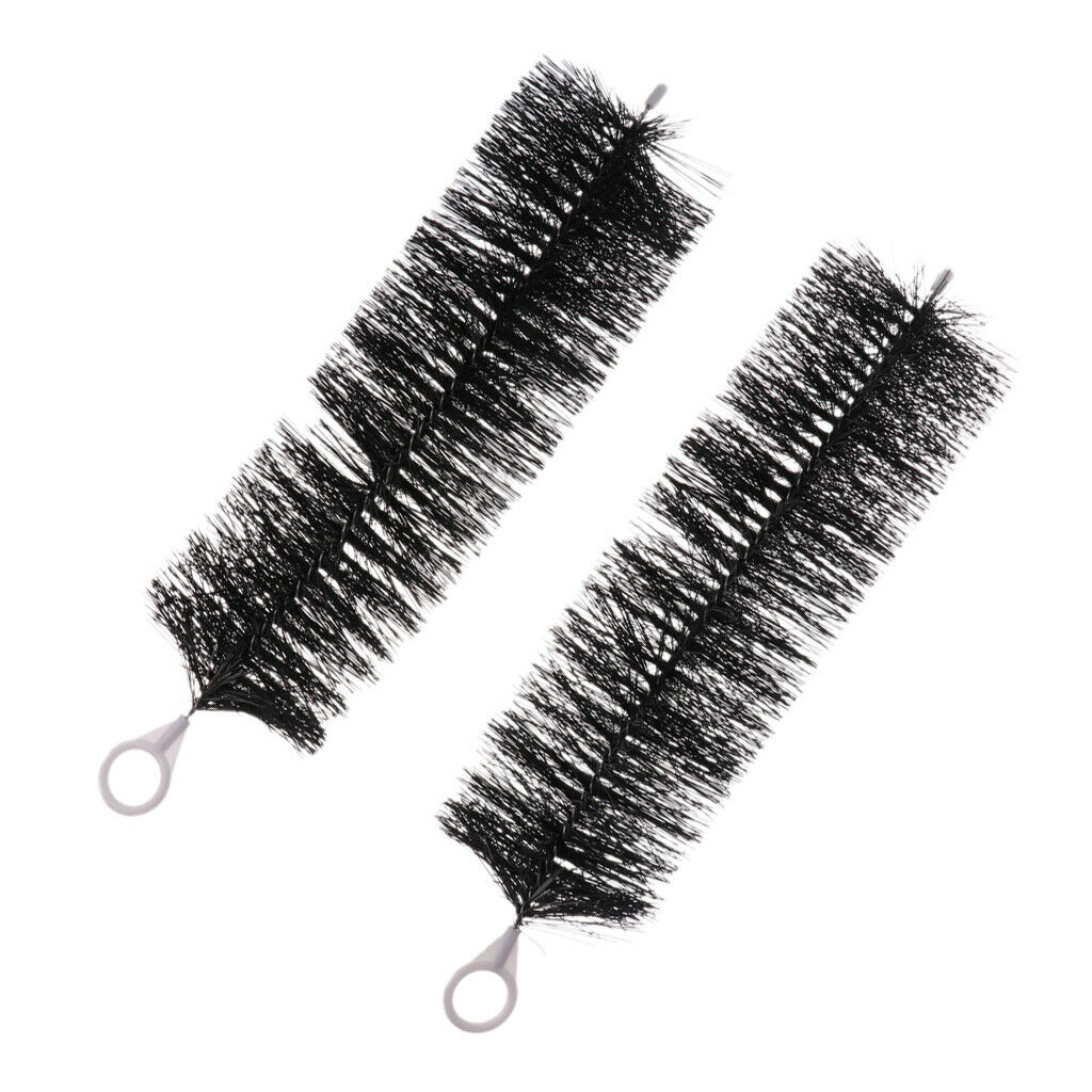 2pcs Useful Fish Filter Brushes For Fish Tank Cleaning Brush 40cm-Black