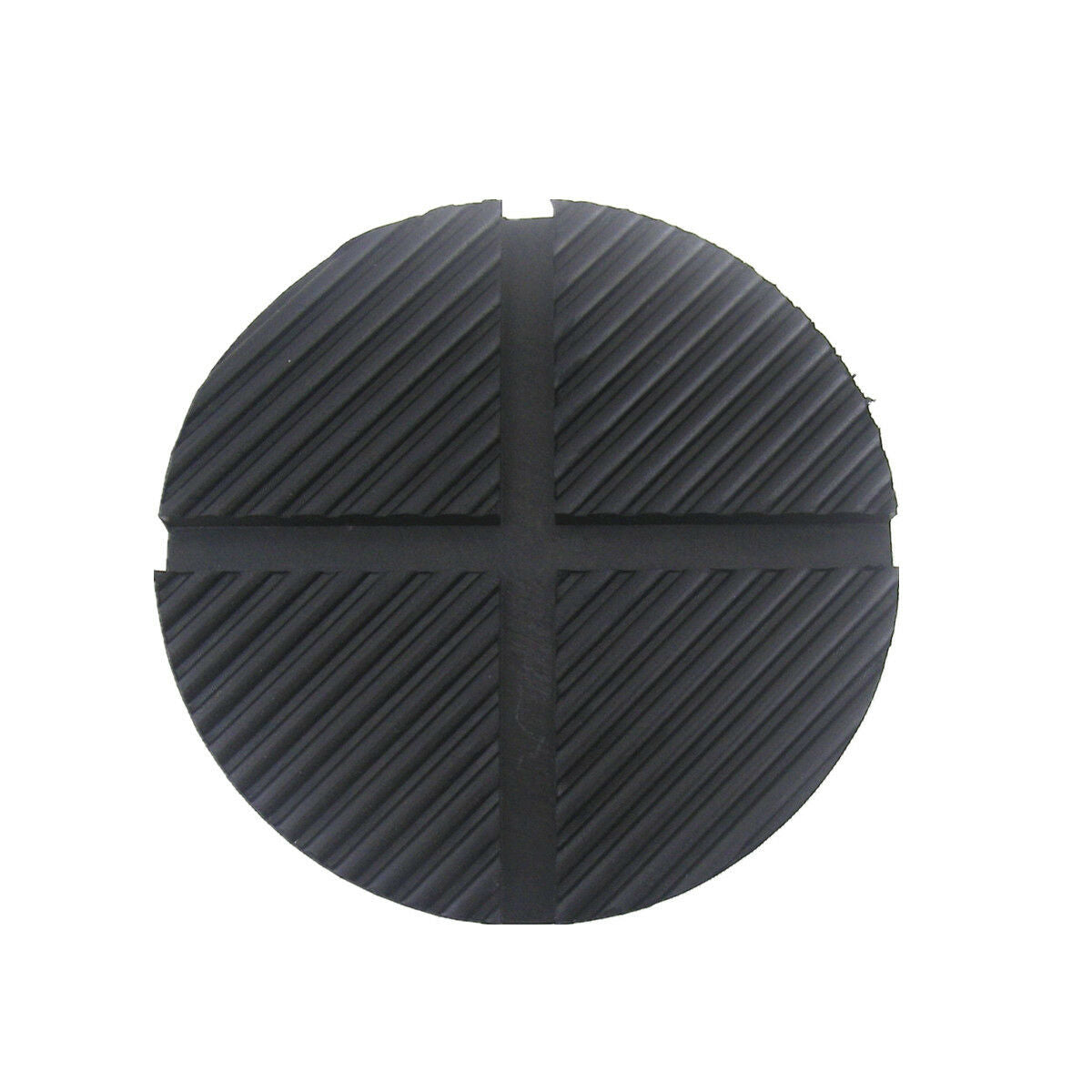 2 x Black DIY Car Cross Slotted Frame Rail Hydraulic Floor Jack Disk Rubber Pad