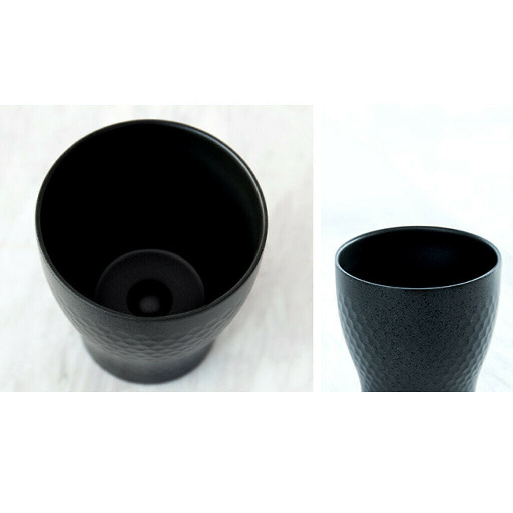 Small Stainless Steel Drinking Water Tumbler Cup Home Hotel Restaurant Black