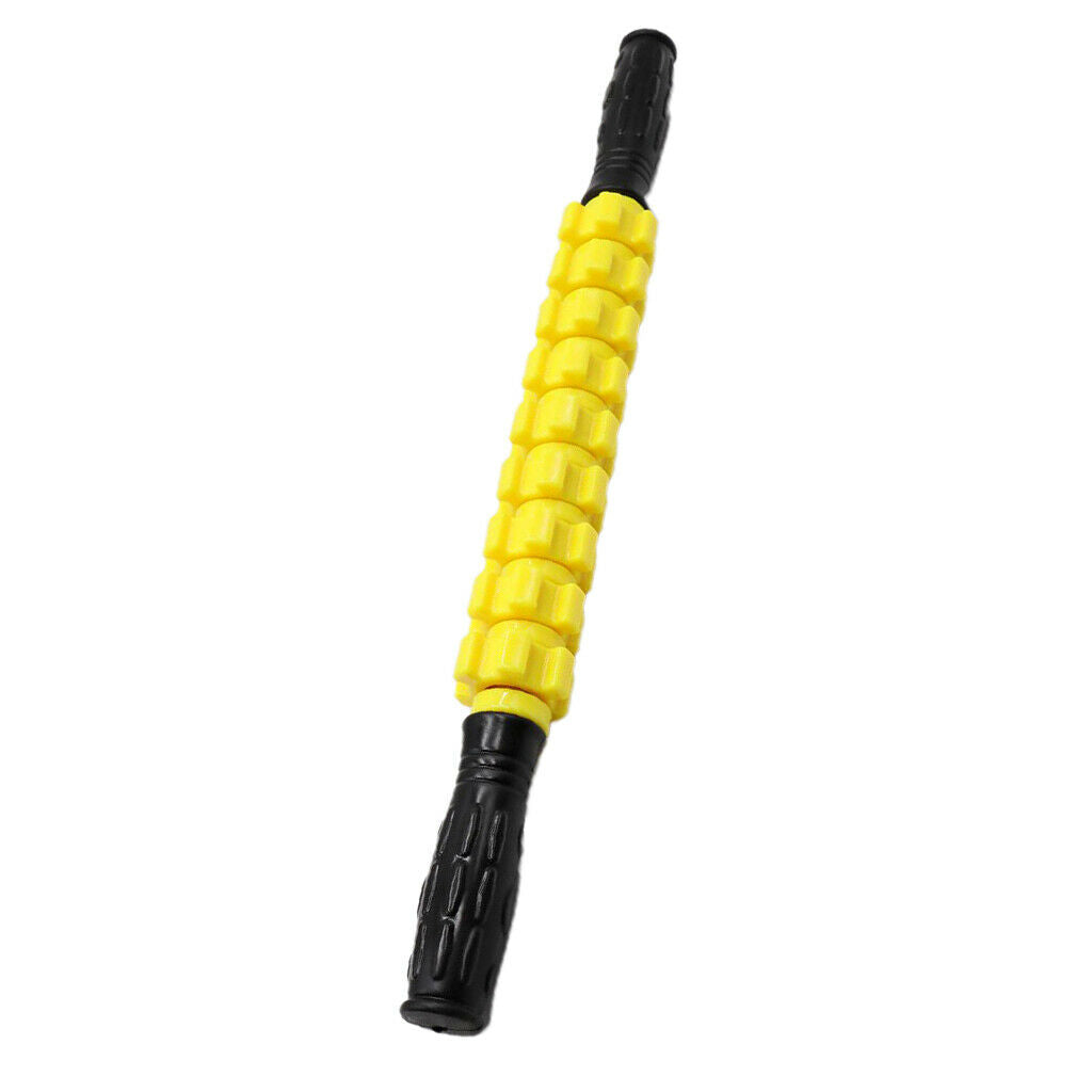 Handheld Massage Roller Stick Full Body Deep Tissue Massage Tool Yellow