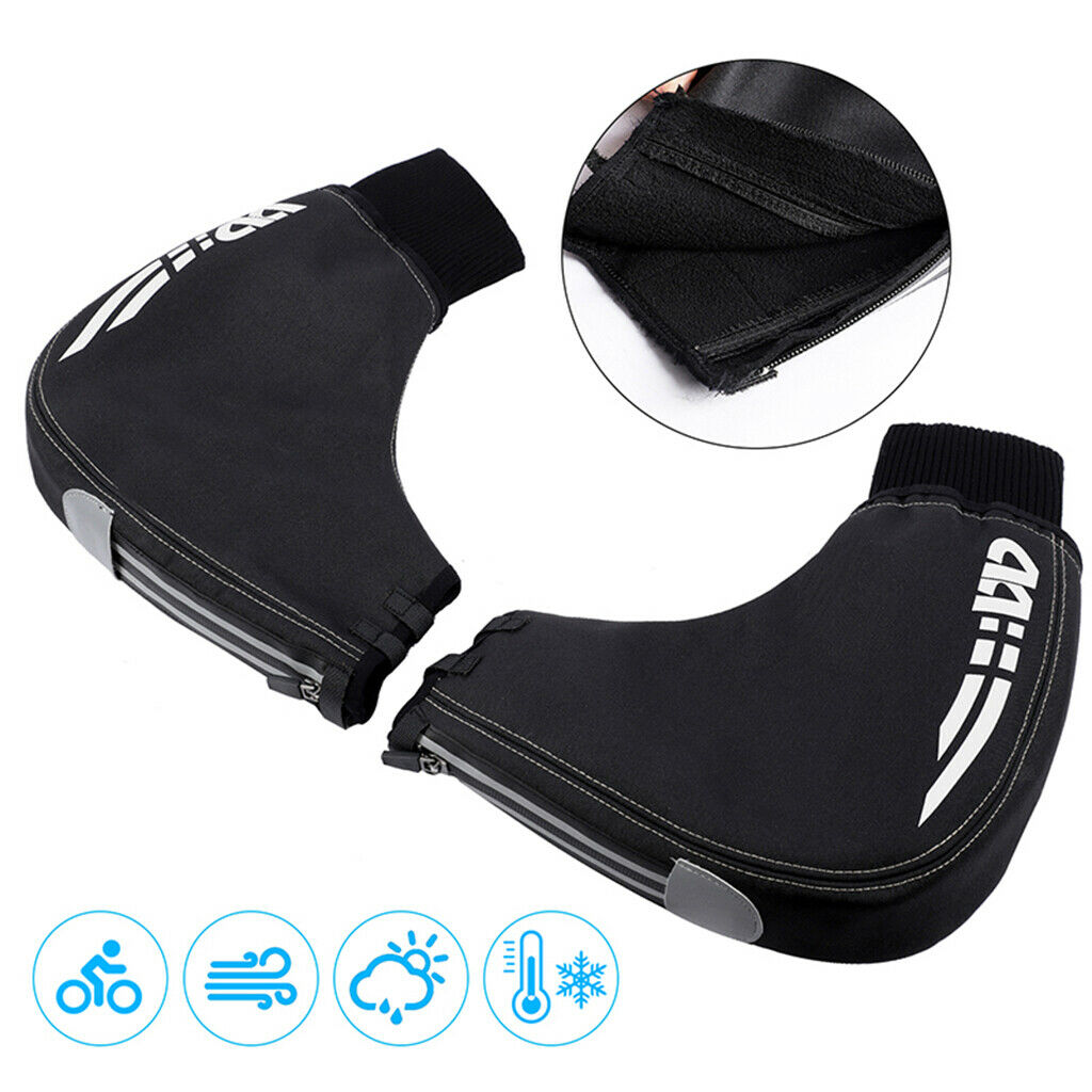 Bike Handlebar Mitts Cyclist Pogies Mittens Thermal Hands Warmer Cover Black