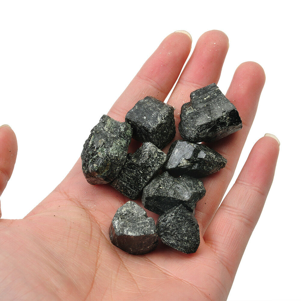 50G Irregular Natural Black Tourmaline Crystal Rough Rock Mineral Specimen Stone