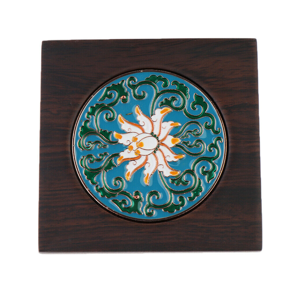 2 Pieces Wood Drink Coaster Mat Coffee Mug Place Mat Tea Cup Coaster Saucer