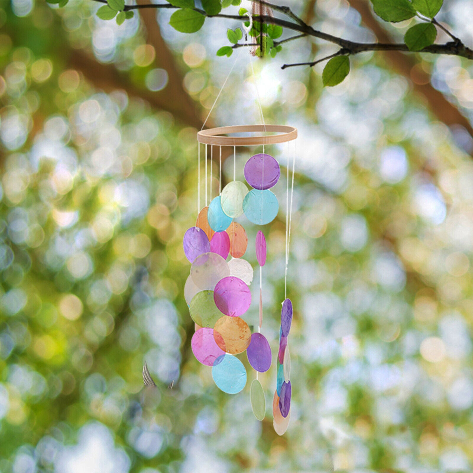Handmade Shell Wind Chime for Outside Garden Patio Yard Home Wall Ornaments