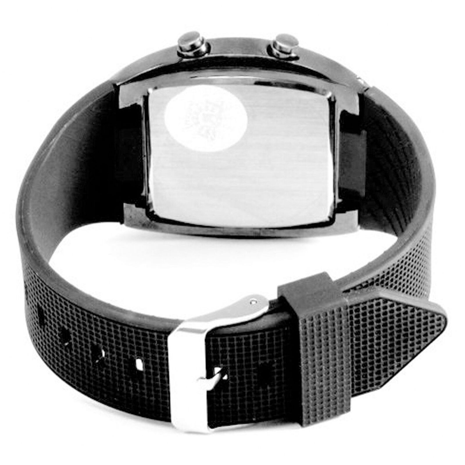 Fashion Men's Black Stainless Steel Luxury Sport Analog Quartz LED Wrist Watch