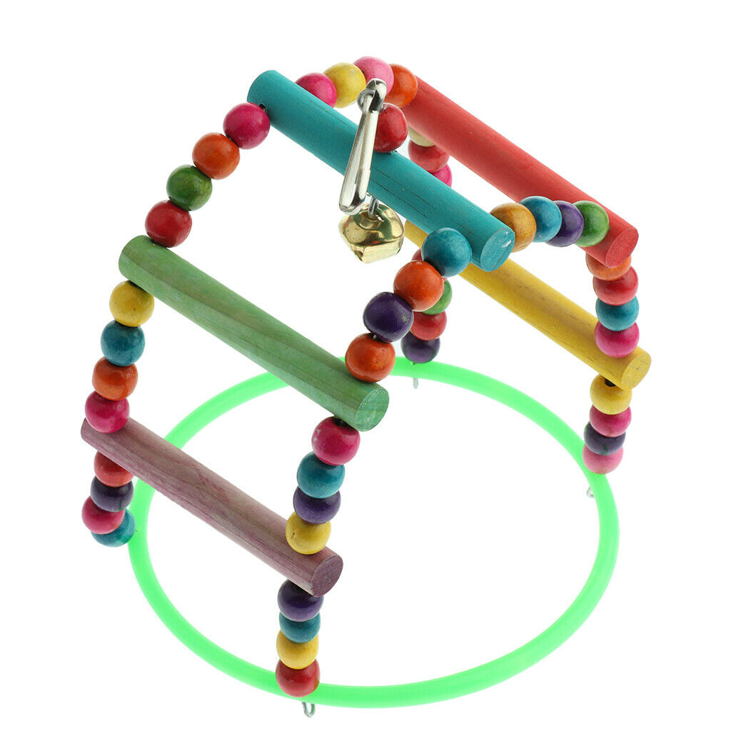 Bird Swing Toys Wood Hammock Hanging Perch for Budgie Lovebirds Conures