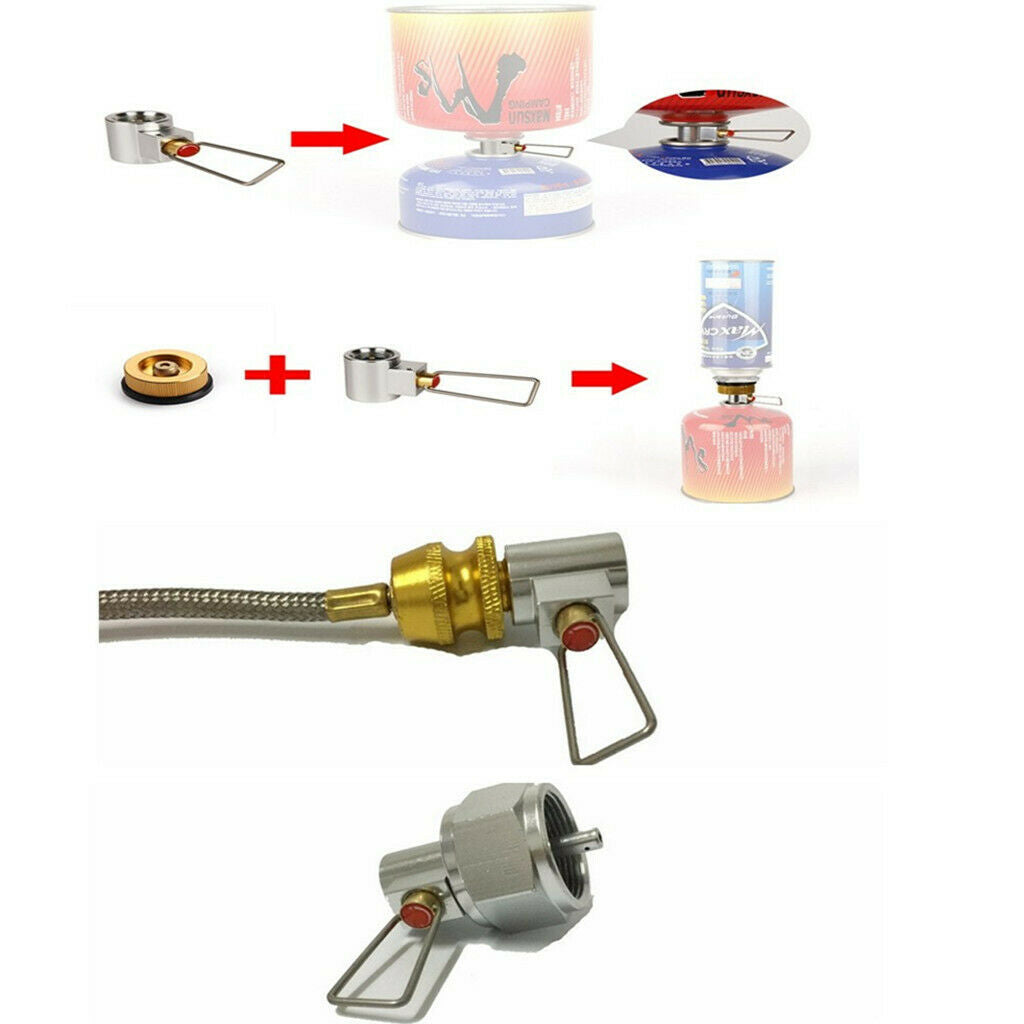 Aluminum Alloy Camping Stove Gas Tank Adapter Propane Gas Cylinder Refill