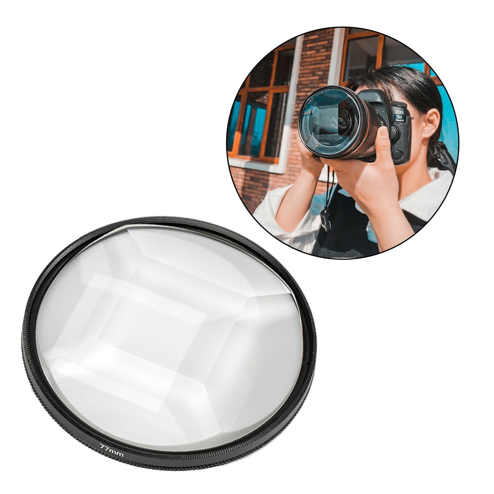 77mmFractal Glass Prism Camera Filter Lens Photo SLR Photography Accessories