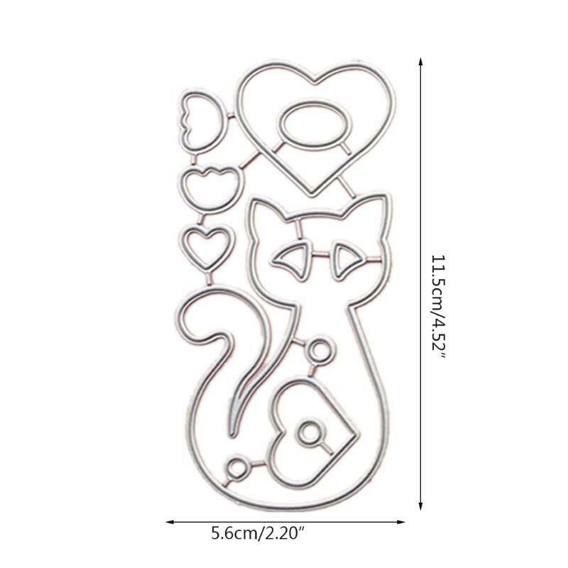 Cartoon Cat Cutting Dies Stencil DIY Scrapbooking Album Paper Template