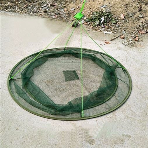 31" Large Prawn Bait Crab Shrimp Net 80cm Drop Landing Fishing Net Harbour Pond