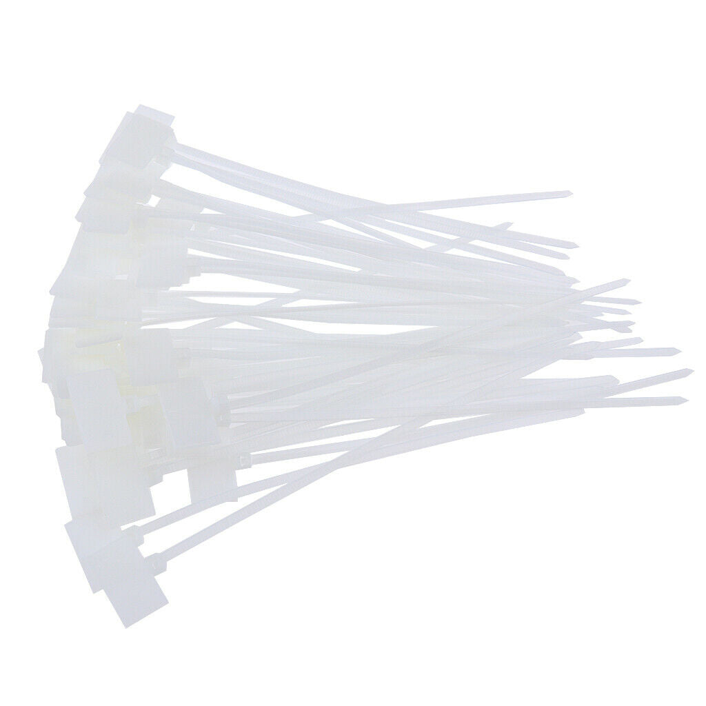 100Piece150mmx4mm Nylon Cable Zip Ties Heavy Duty Self Locking Durable White