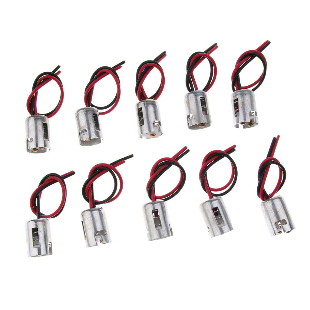 10 Pieces 1156 BA15D Connector Female Socket Holder Base Light Harness Pre-wired